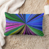 色のしぶきの枕 ランバークッション (ブランケット)