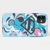 色のしぶきの青 Case-Mate iPhoneケース (裏面(横))