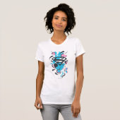 色のしぶきの青 Tシャツ (正面フル)