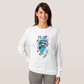 色のしぶきの青 Tシャツ (正面フル)