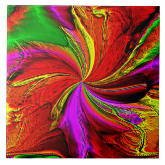 色のしぶき タイル