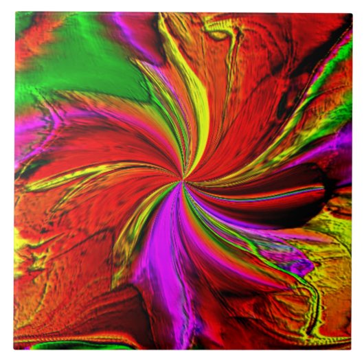 色のしぶき タイル (正面)