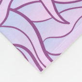 色のたて数々のがみ、蝶の虹の一角獣 フリースブランケット (角)