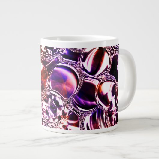 色のついたガラスや石の大切血か？ ジャンボコーヒーマグカップ (正面右)