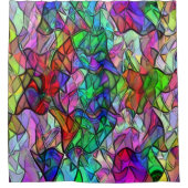 色のついた幌布に隠されたクロスコップ シャワーカーテン (正面)