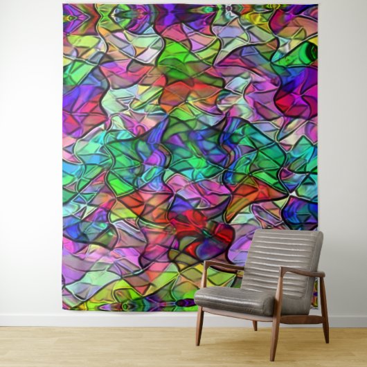 色のついた幌布に隠されたクロスコップ タペストリー (インサイチュ)