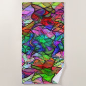 色のついた幌布に隠されたクロスコップ ビーチタオル (正面)