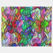 色のついた幌布に隠されたクロスコップ フリースブランケット (正面(横))