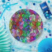 色のついた幌布に隠されたクロスコップ ペーパープレート (パーティー)