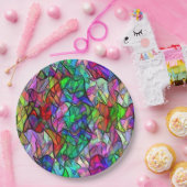 色のついた幌布に隠されたクロスコップ ペーパープレート (パーティー)