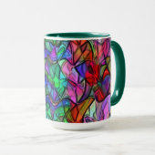 色のついた幌布に隠されたクロスコップ マグカップ (正面右)