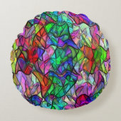 色のついた幌布に隠されたクロスコップ ラウンドクッション (正面)