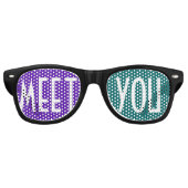 色のみ背景 – 紫色のガソリン+あなたのアイディア レトロサングラス (正面)