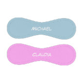 色のみ青とピンク+名前とアイディア 野球ボール (パネル)