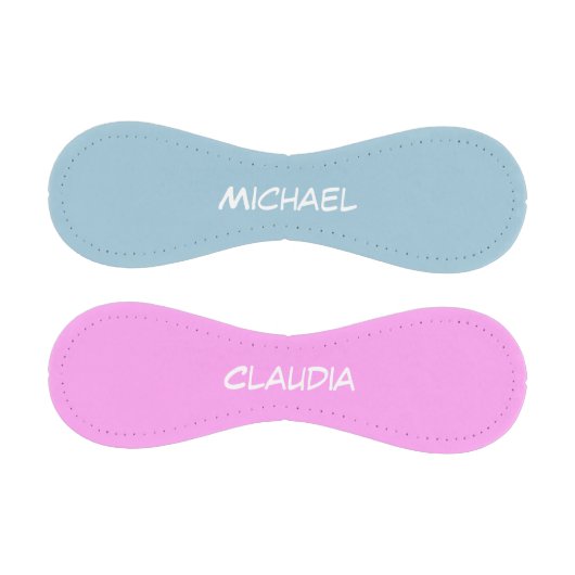 色のみ青とピンク+名前とアイディア 野球ボール (パネル)