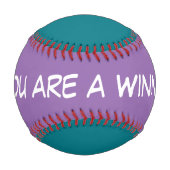 色のみ青とピンク+名前とアイディア 野球ボール (裏面)