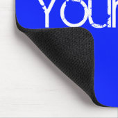 色のみ/青王室の+テキスト マウスパッド (コーナー)