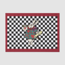 色のアリスカスタムなnの不思議の国の白いウサギの点検 薄葉紙