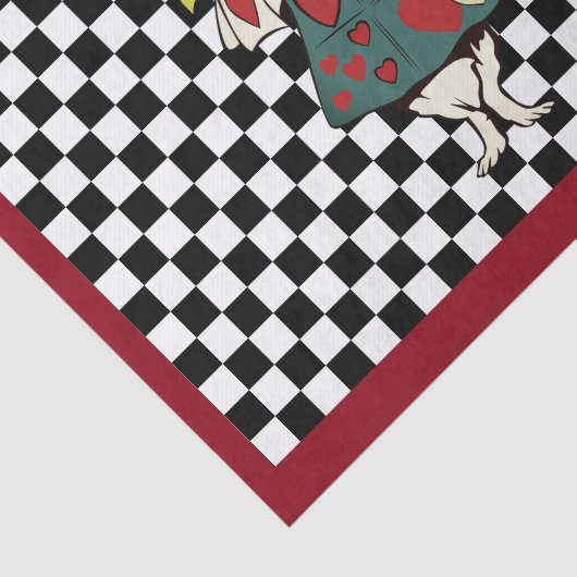 色のアリスカスタムなnの不思議の国の白いウサギの点検 薄葉紙 (詳細)