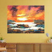 色のエコー キャンバスプリント (インサイチュ (リビング))