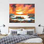 色のエコー キャンバスプリント (インサイチュ (寝室))