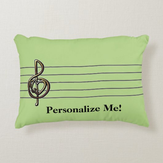 色のエンボスの一見のト音記号を選び、聞いて下さい アクセントクッション (正面)