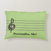 色のエンボスの一見のト音記号を選び、聞いて下さい アクセントクッション (裏面)