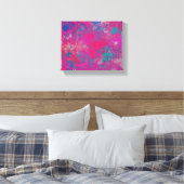 色のカスケード抽象デザインパターン キャンバスプリント (インサイチュ (寝室))