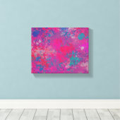 色のカスケード抽象デザインパターン キャンバスプリント (インサイチュ (ウッドフロア))