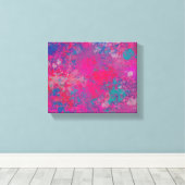 色のカスケード抽象デザインパターン キャンバスプリント (インサイチュ (ウッドフロア))