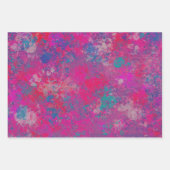 色のカスケード抽象デザインパターン ラッピングペーパーシート (正面)