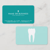 色のカスタマイズ可能なシンプル歯科 名刺 (正面/裏面)
