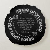 色のカスタマイズ可能な枕w/Spurgeon引用文 ラウンドクッション (正面)