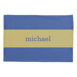 色のカスタムのモノグラムの黄色のストライプ 枕カバー