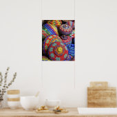 色のカラフルプラスチック製ビーズ ポスター (キッチン)