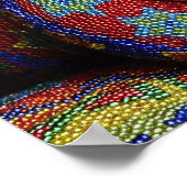 色のカラフルプラスチック製ビーズ ポスター (角)