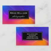 色のカラフル抽象芸術フィールド 名刺 (正面/裏面)
