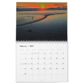 色のカリフォルニア カレンダー (2月 2027)