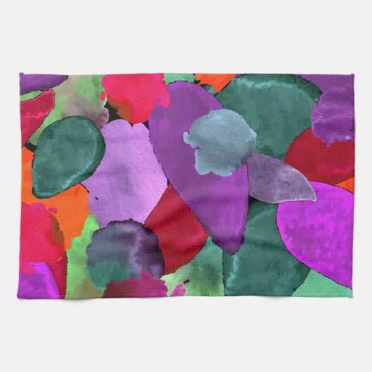 色のクラッシュ キッチンタオル (横)