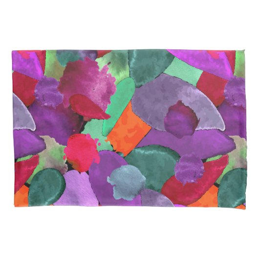 色のクラッシュ 枕カバー (正面左)