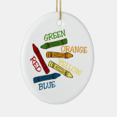 色のクレヨン セラミックオーナメント (右)