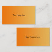 色のグラデーションのみ-オレンジ 名刺 (正面/裏面)