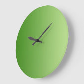 色のグラデーションのみ – 緑 ラージ壁時計 (傾斜)