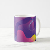 色のグラデーションの背景デザイン。抽象芸術地形 コーヒーマグカップ (正面右)