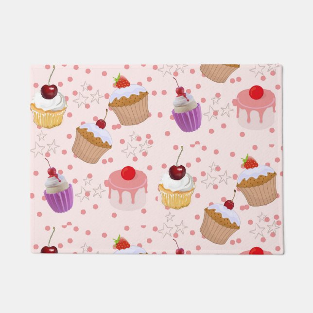 色のケーキ ドアマット (正面)