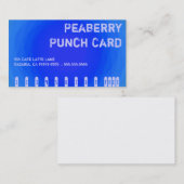 色のコントラストの熱狂するなコーヒー渦のパンチカード ロイヤリティカード (正面/裏面)