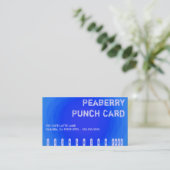 色のコントラストの熱狂するなコーヒー渦のパンチカード ロイヤリティカード (スタンド正面)