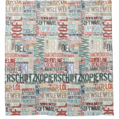 色のコンピュータ辞書 シャワーカーテン (正面)