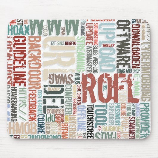 色のコンピュータ辞書 マウスパッド (正面)