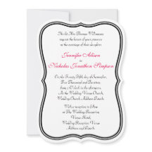 色のシンプルな二重ボーダー定形結婚式